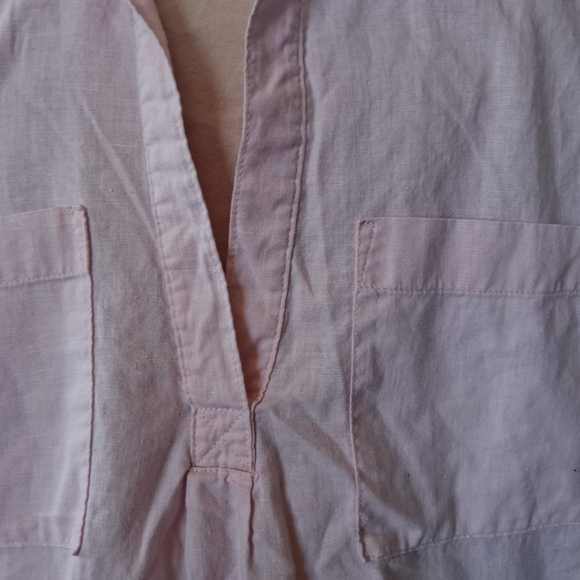 Old Navy Soft Pink Linen-Cotton Shirt - Picture 3 of 5